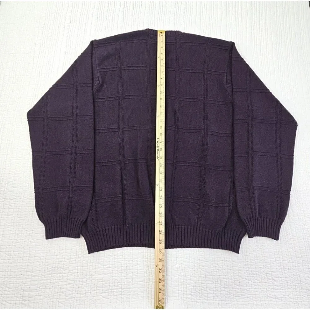 Izod Luxury Sport Blackberry‎ Purple Chunky Cable Knit Sweater Men's XXL NWT NEW